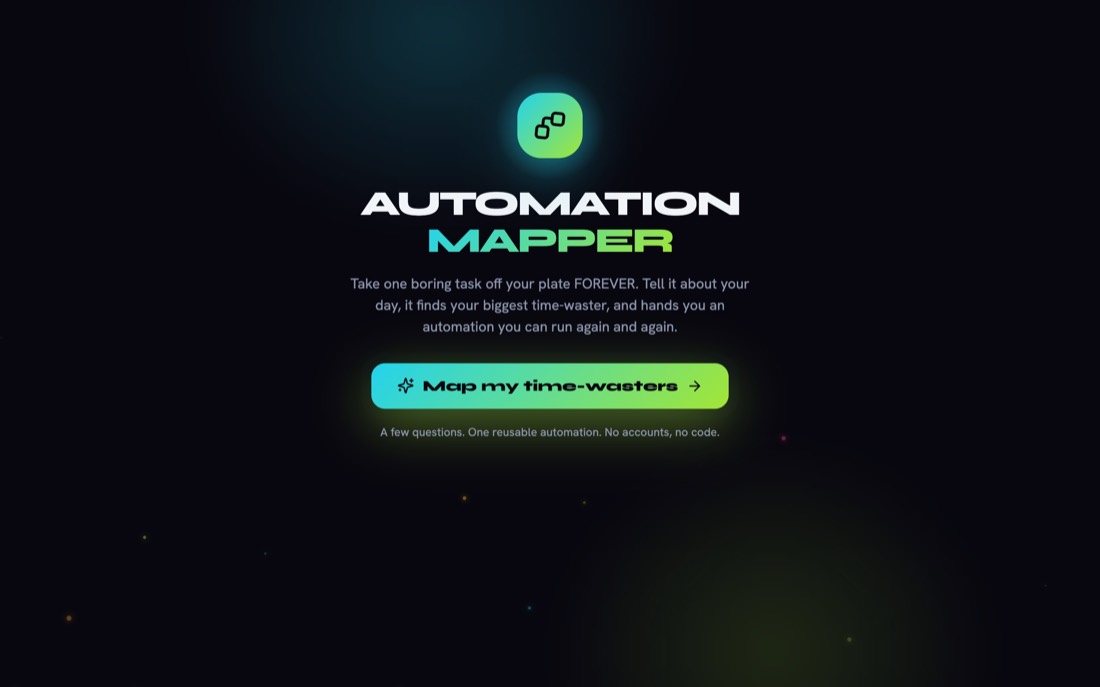 Automation Mapper, a live tool that finds your biggest time-waster and automates it